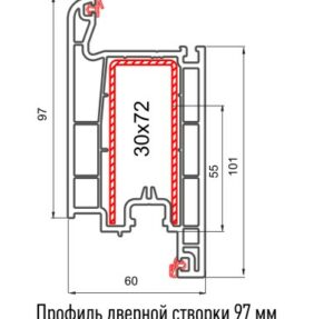 FORWARD Пр. Створка дверная – Z (Балкон) Белый